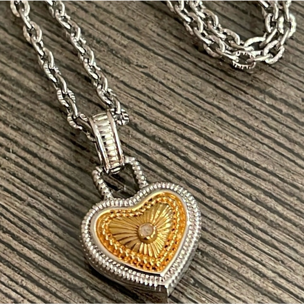 Diamonds International Heart Pendant Sterling Silver Necklace